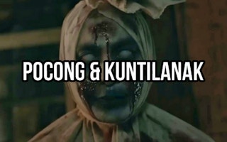 Image Pocong and Kuntilanak Terror Horror